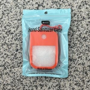 Orange Hand Sanitizer Case with Keychain Clip